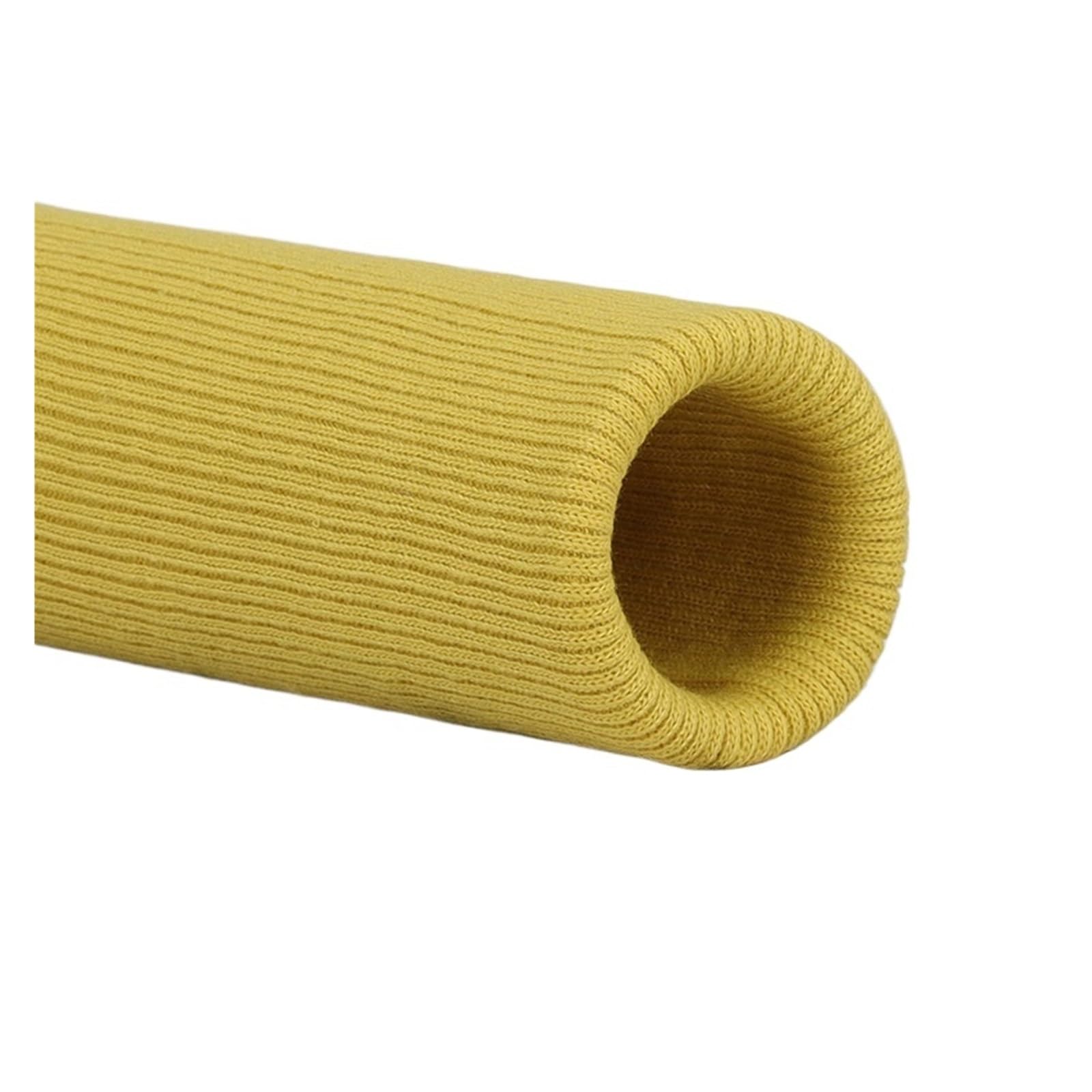 Puño de Chaqueta Tejido de punto acanalado algodón for coser ropa bricolaje, dobladillo elástico con hilo, puños, cuello, sudadera, artesanía decorativa(Light Yellow)