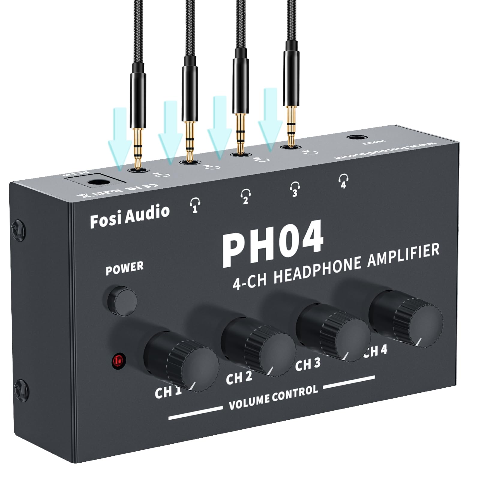 Amazon.co.jp: Fosi Audio PH04 4チャンネル ヘッドホンアンプ 