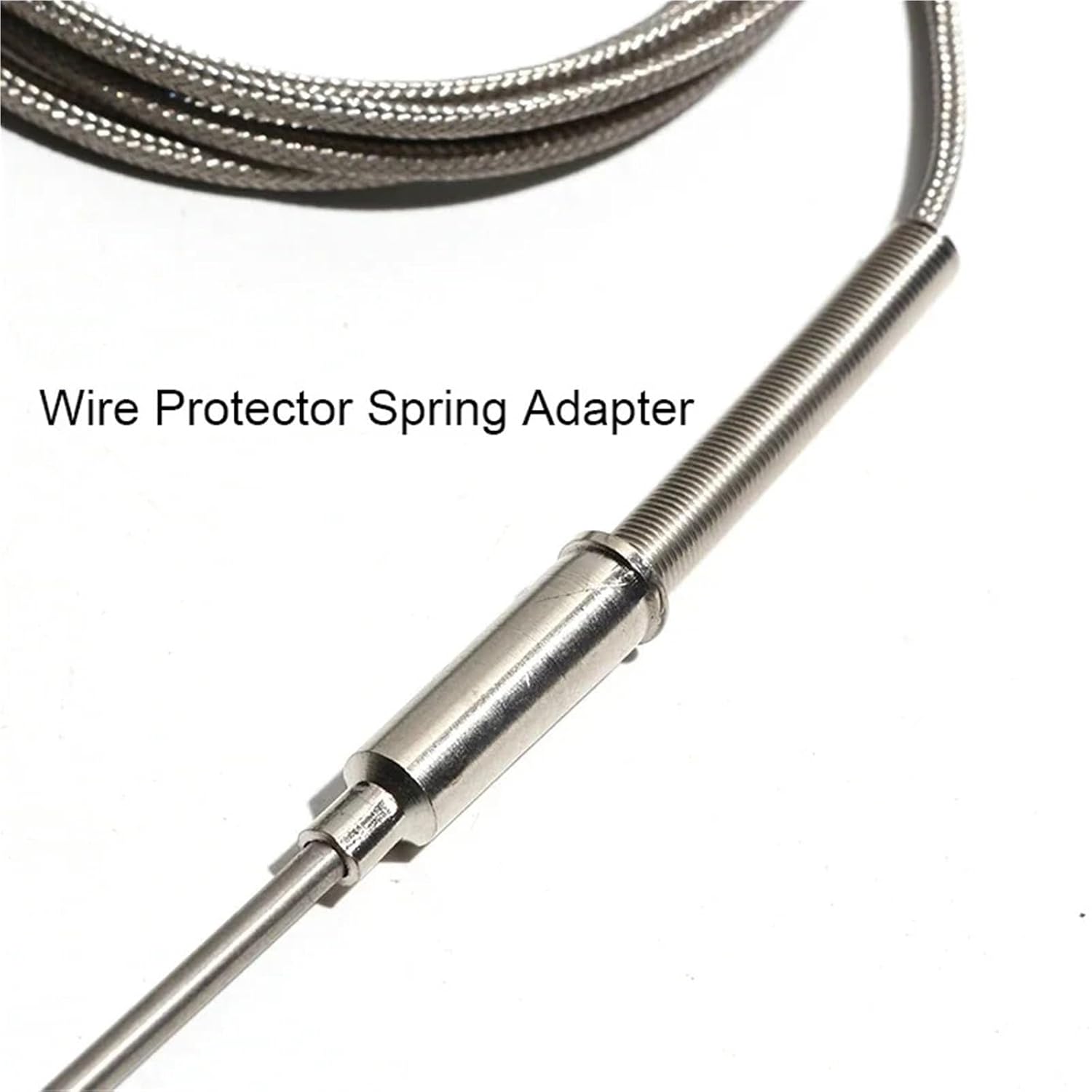 3 Meters Type K Armored WRNK-191 Probe Thermocouple Wire 0-1100 Degree 2-Wires Temperature Sensor Flexible Temperature Probe(Probe 4x100mm)