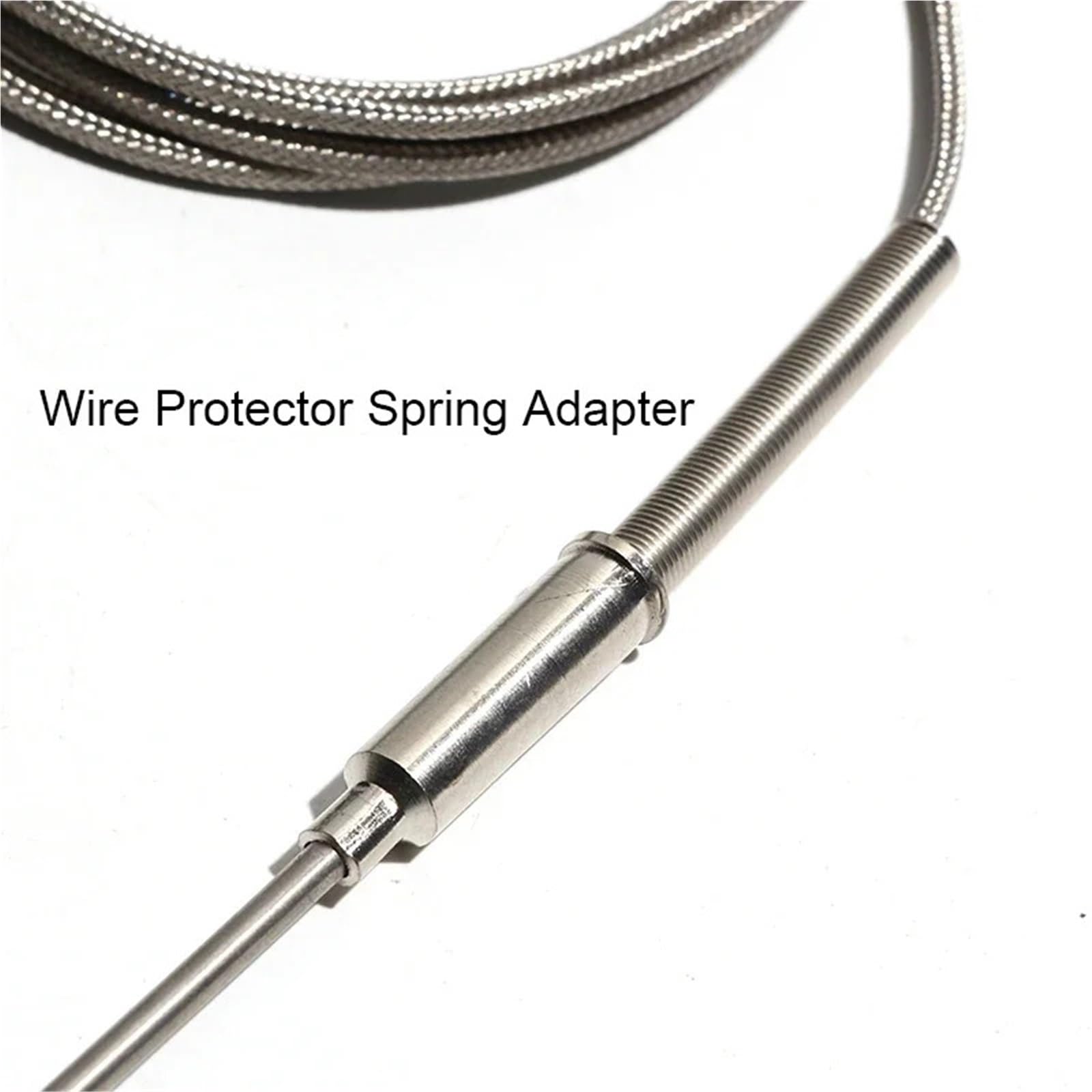 1 unidad de termopar tipo K blindado WRNK-191 de 1,5 m con cable aislado de acero inoxidable trenzado, sonda flexible de 100/200/300 mm(Probe 8x300mm)