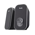 Trust Orada 2.0 PC Speakers for Desktop, 12W (6W RMS), Compact USB Speaker Set, Jack AUX 3.5mm, Headphone Connection, Fabric Front, Stereo Computer Speakers for PC Laptop Mac, Black