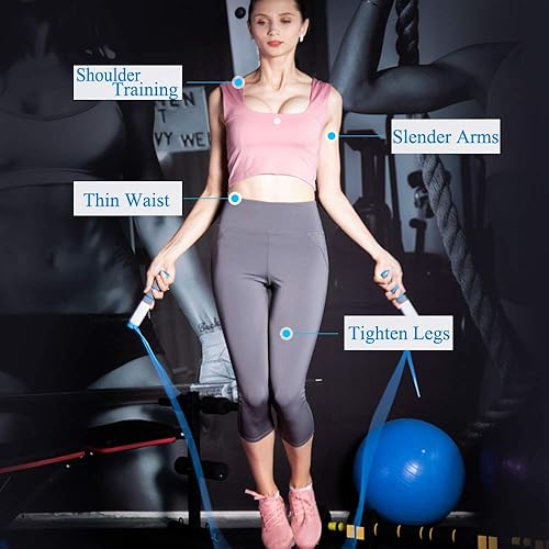 Miniatura 2 de Cuerda de saltar, cuerda de salto de entrenamiento con mango digital con contador de calorías para entrenamiento de fitness, cuerda de salto de