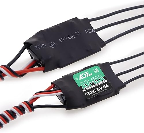 Miniatura 6 de AGFRC 13A RC ESC Athlon Run Brushless Controlador de velocidad electrónico 2-4S Lipo con 5V2A BEC para helicóptero plano de ala fija