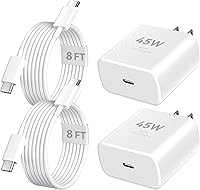 Vista 10 de Cargador para teléfono 17 16 Pro Max de carga rápida, bloque de carga USB C súper rápido de 45 W con cable de carga de 6.6 pies para 17 16 Pro