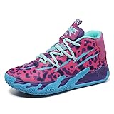 Solastride Zapatillas de Baloncesto for Hombre, Transpirables, Antideslizantes, Resistentes al Desgaste, con amortiguación, Ideales for Entrenamiento Deportivo al Aire Libre.(Purple,41 EU)