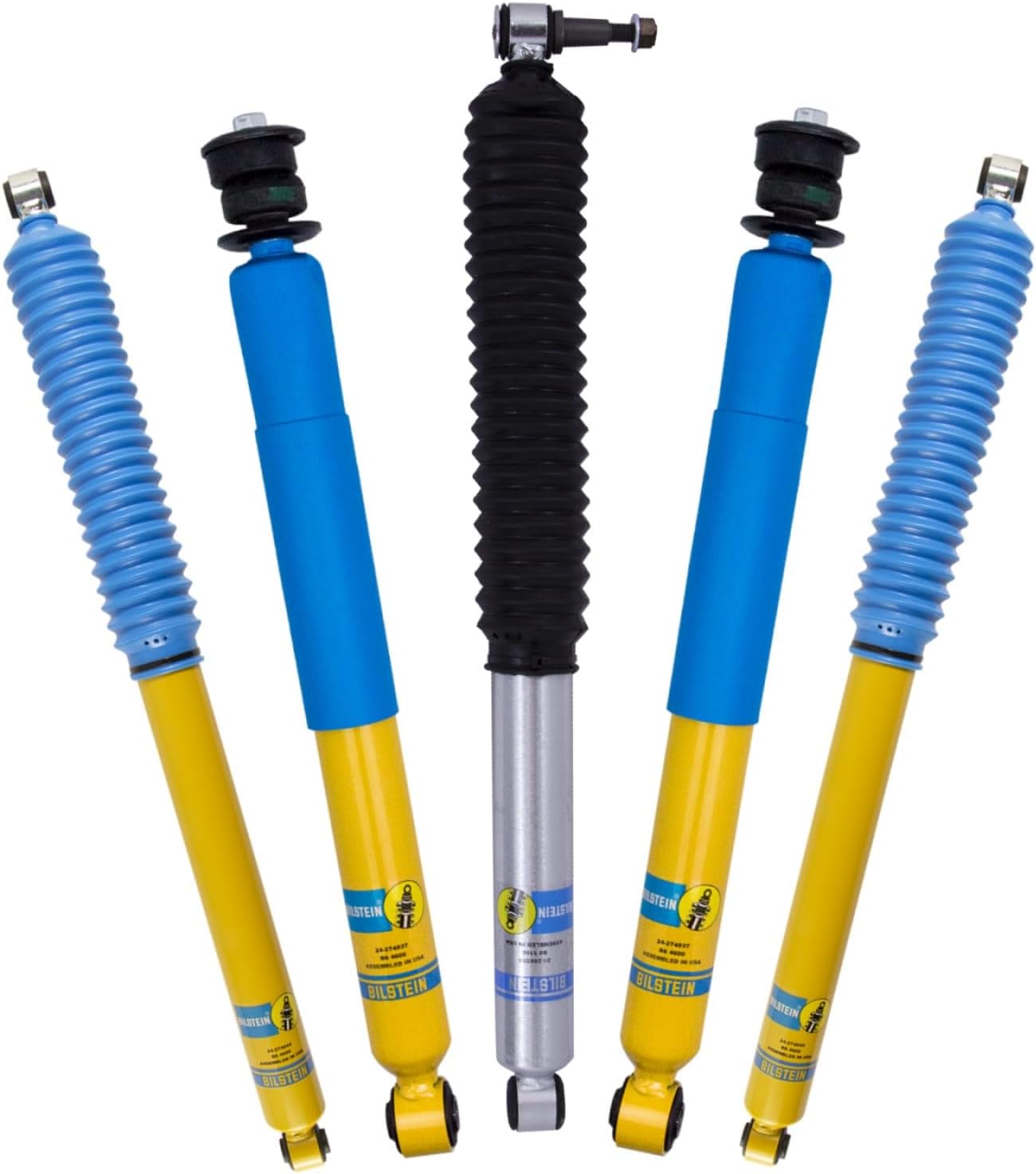 TrendsAuto Bilstein 4600 Series Set of Front & Rear Shocks w/Steering Stabilizer fits 2017-2025 F250 F350 Super Duty 4WD w/o Tremor Off-Road Package | TrendsAuto Decal | 24-274937 24-274944 24-286558
