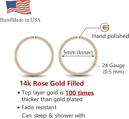 Miniatura 87 de Small Gold or Sterling Silver Huggie Hoop Earrings for Women Girls Cartilage Nose Helix Tragus