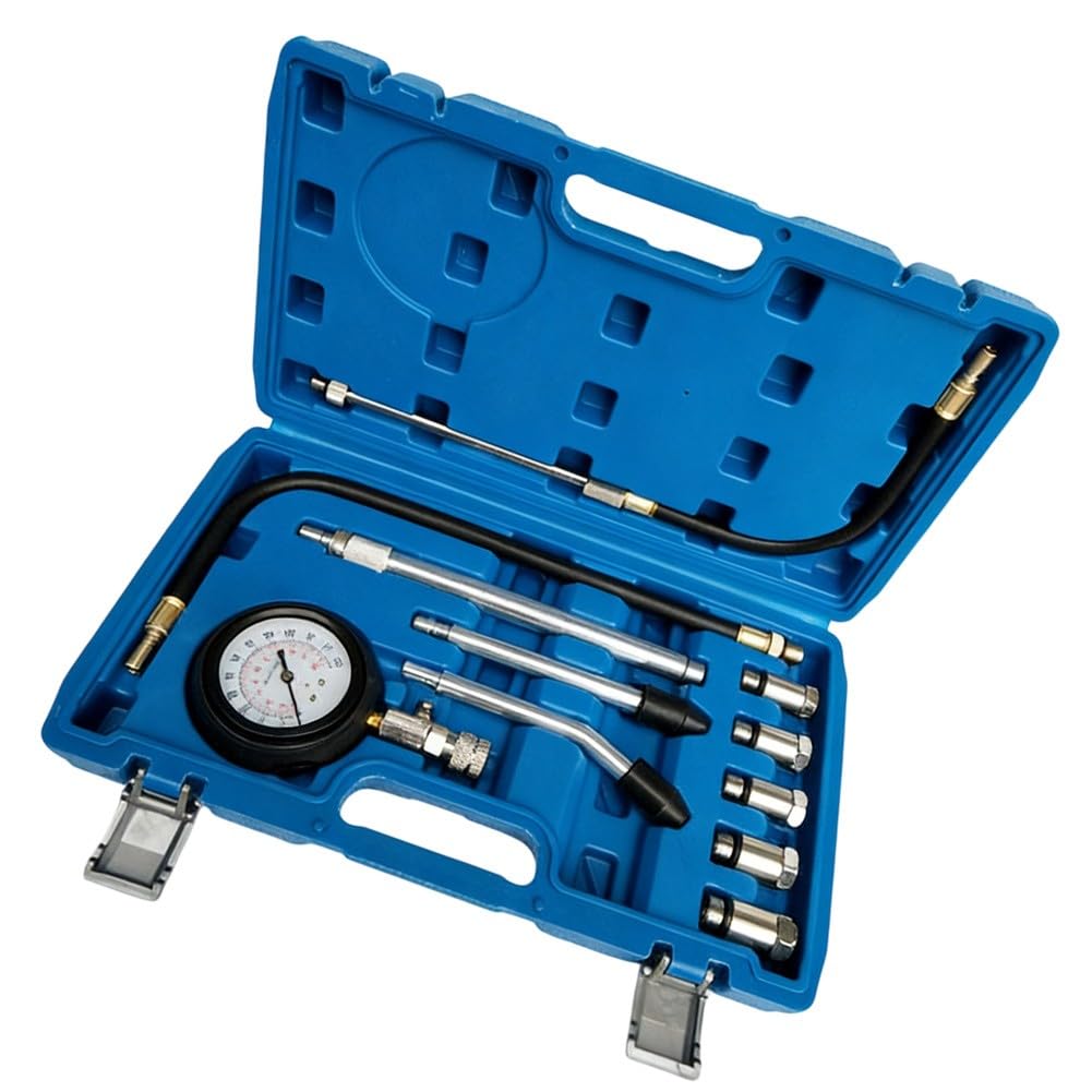 300 PSI Quick for Connect Kit tester di compressione del motore con adattatori multipli 18 mm 14 mm 12 mm 10 mm 16 mm cilindro veicolo controllo perdite