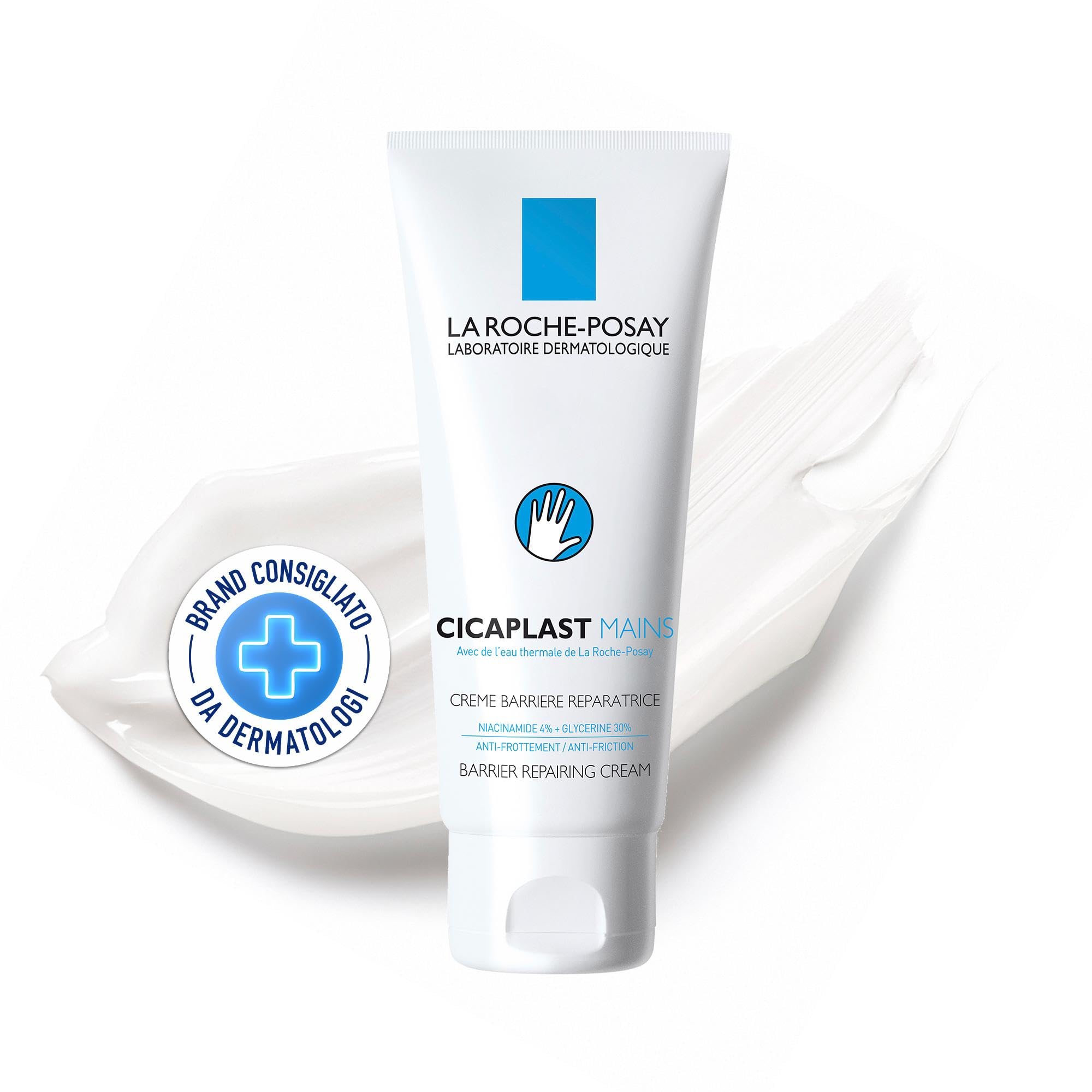 La Roche-Posay Cicaplast, Crema Riparatrice, Unisex, Pelle delle Mani Lenita, Morbida e Protetta, Con Glicerina e Niacinamide, Finish Asciutto, 100 ml