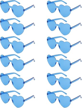 Heart Sunglasses 12/24 Pairs Funny Heart Shaped Glasses for Women