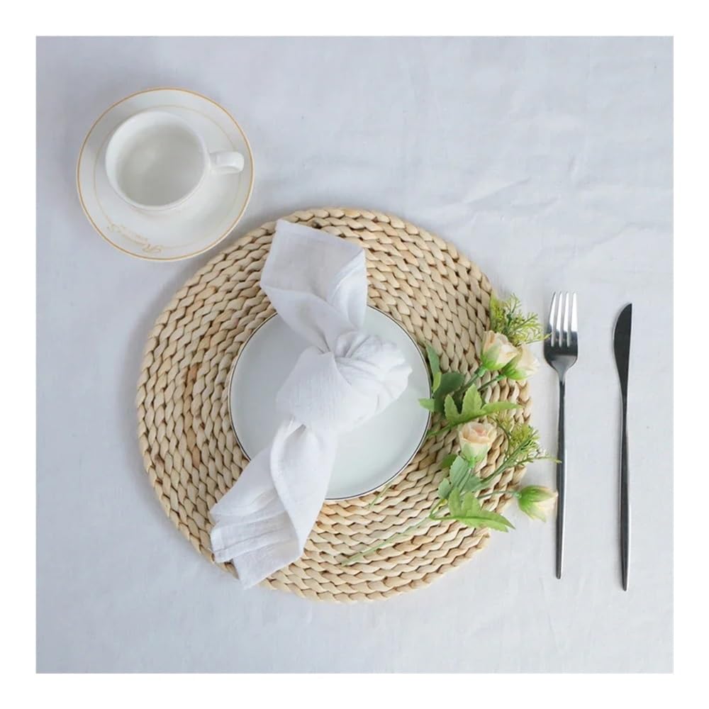 cloth napkins, 10pcs 40X40CM Texture Cotton Gauze Napkin,Suitable For Dinner Table Rustic Wedding Decor,Kitchen Place Mats(White)