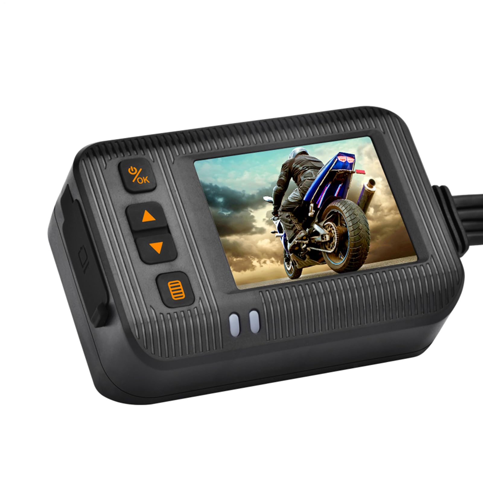 Cámara de Motocicleta salpicadero 1080P Grabador Video Doble Lente