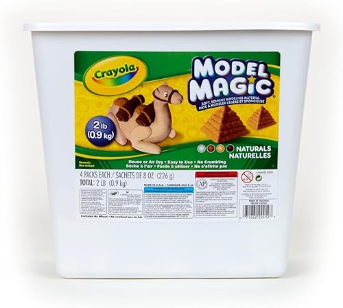 Miniatura 9 de Crayola Model Magic Blanco, Paquete de 4 (8 oz Cada Uno) – Alternativa de Arcilla para Modelar de Secado al Aire para Niños, Regalos de Navidad para