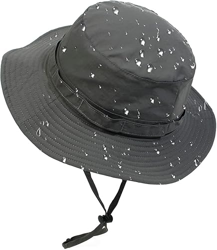 Vista 42 de GEGEEN DOMOG Sombreros impermeables de secado rápido, sombrero de lluvia para exteriores, playa, pesca, senderismo, sombrero de sol con cuerdas