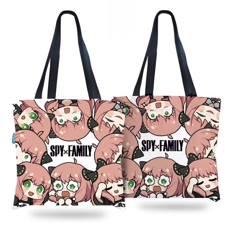 MXDZAAnime Handbag Canvas Tote Bags,Reusable Grocery Bags,Natural, A, 13" x 12"