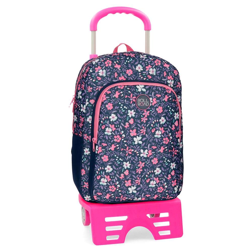 ROLL ROAD Spring Mochila Escolar con Carro Multicolor 30x40x13 cms Poliéster 0.24L