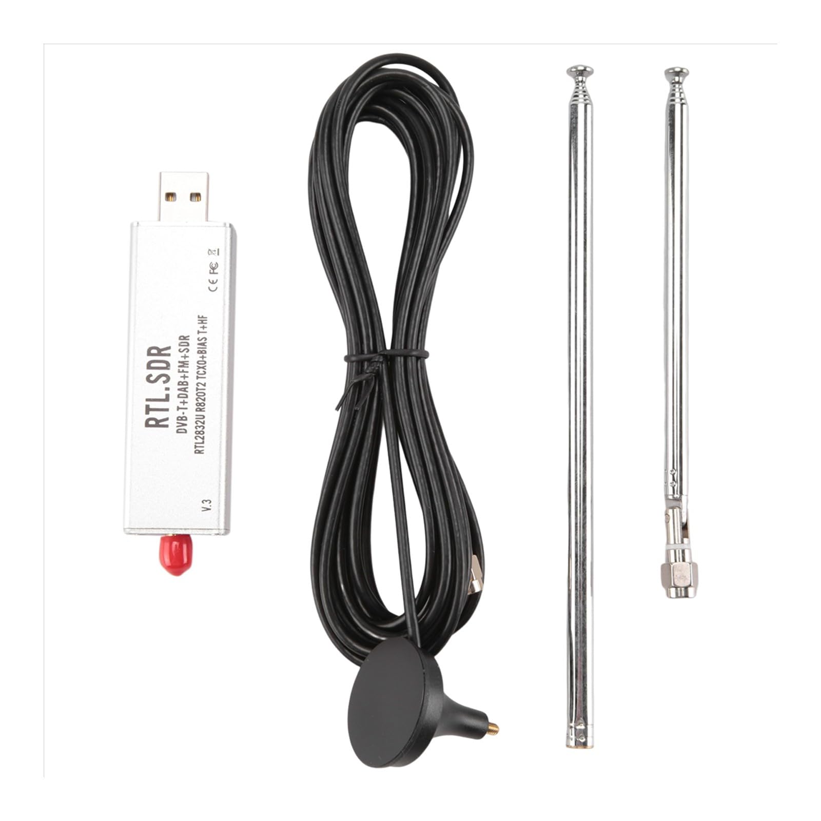 Bydezcon Wideband Software Receiver from 0.1MHz-1.7GHz with Temperature Compensated Oscillators for Experimentation