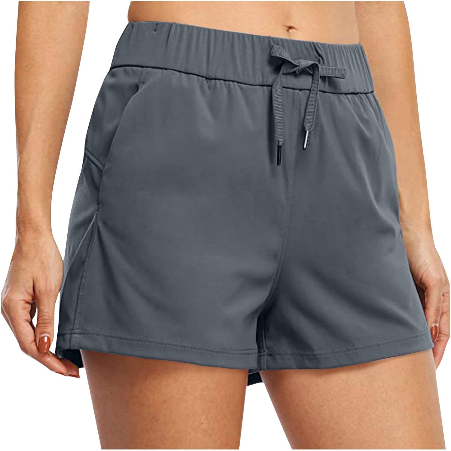 Athletic Shorts for Women Elastic High Waisted Summer Beach Shorts Hiking Yoga Active Workout Shorts with Pockets