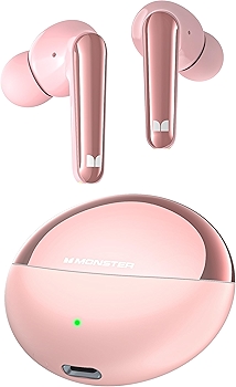 Monster N-Lite 203无线蓝牙耳机，支持蓝牙5.3，HiFi立体声，防水入耳式，长续航，高清通话