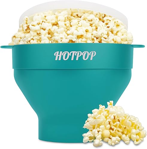 Miniatura 26 de El original Hotpop - Palomitas de maíz para microondas, máquina de palomitas de silicona, cuenco plegable sin BPA y apto para lavavajillas - 20