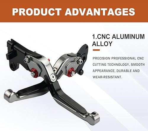 Miniatura 3 de Motorcycle Brake Clutch Levers,for Y-AMAHA XTZ125 XTZ 125 2014-2015 CNC Motorcycle Folding Extendable Clutch Brake Levers Aluminum Brake Clutch