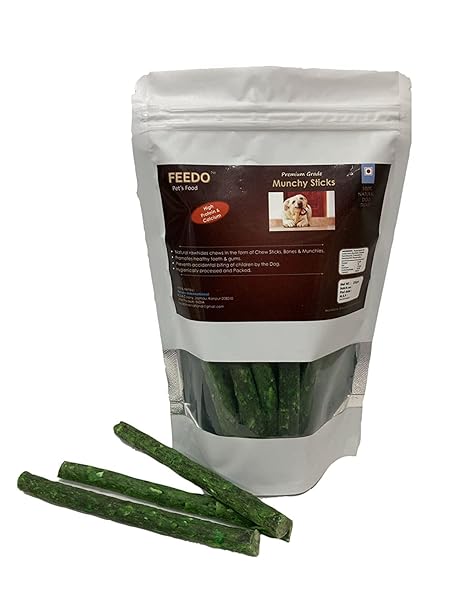 FEEDO Munchy Sticks for Dogs Mint Flavor Bark Chew Stick Pet Food Dental Treat Munchies for All Breed Dogs Snacks (500grams)
