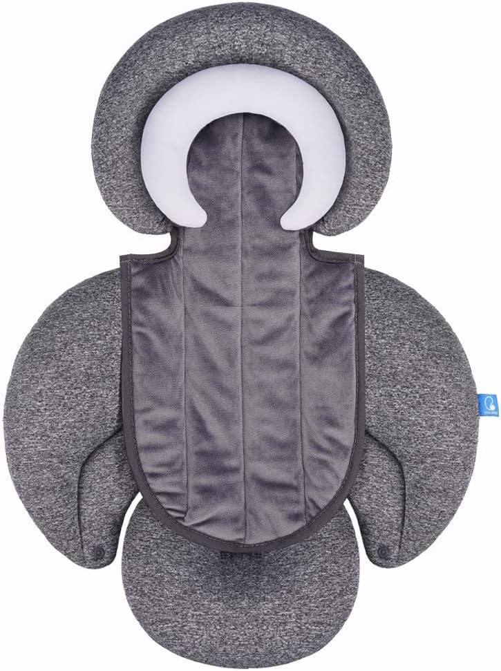 INFANZIA New 2-in-1 Head & Body Supports for Baby Newborn Infants - Extra Soft Stroller Cushion Pads Car Seat Insert, SeasonsOEKO-TEX STANDARD 100