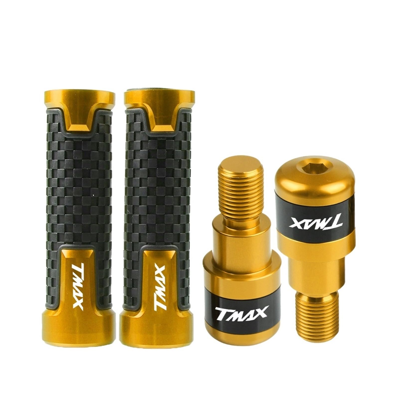 Moto CNC Accessori Manubrio Manopole Cap Compatibile con TMAX 500 2008 2009 2010 2011 2012 2013 2014 2015 2016 (Color : Gold gold, Size : /)
