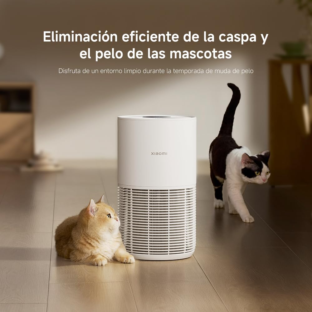 Xiaomi Smart Air Purifier for Pets, entrada 360° para pelo y caspa, carbón activo para olores de mascotas, Auto silencioso apto para mascotas, sensor láser, app y Alexa