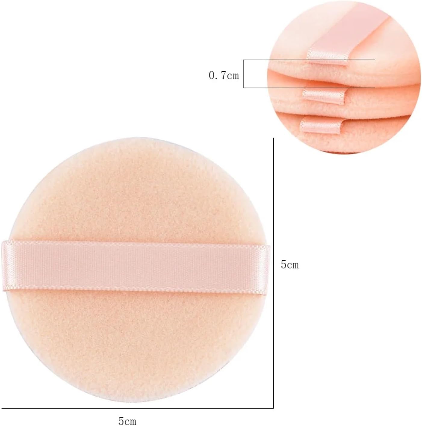 SBTRKT 5/10 Pcs Powder Foundation Puff Professional Round Shape Portable Soft Cosmetic Puff Makeup Foundation Sponge Beauty Tool (Color : 10 Pcs)