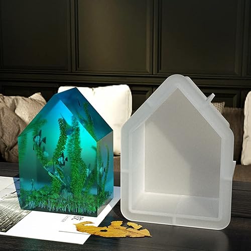 Miniatura 6 de FineInno 2 moldes de resina epoxi para casa, moldes de silicona grandes para preservación de flores, hojas secas, espécimen de insectos, decoración