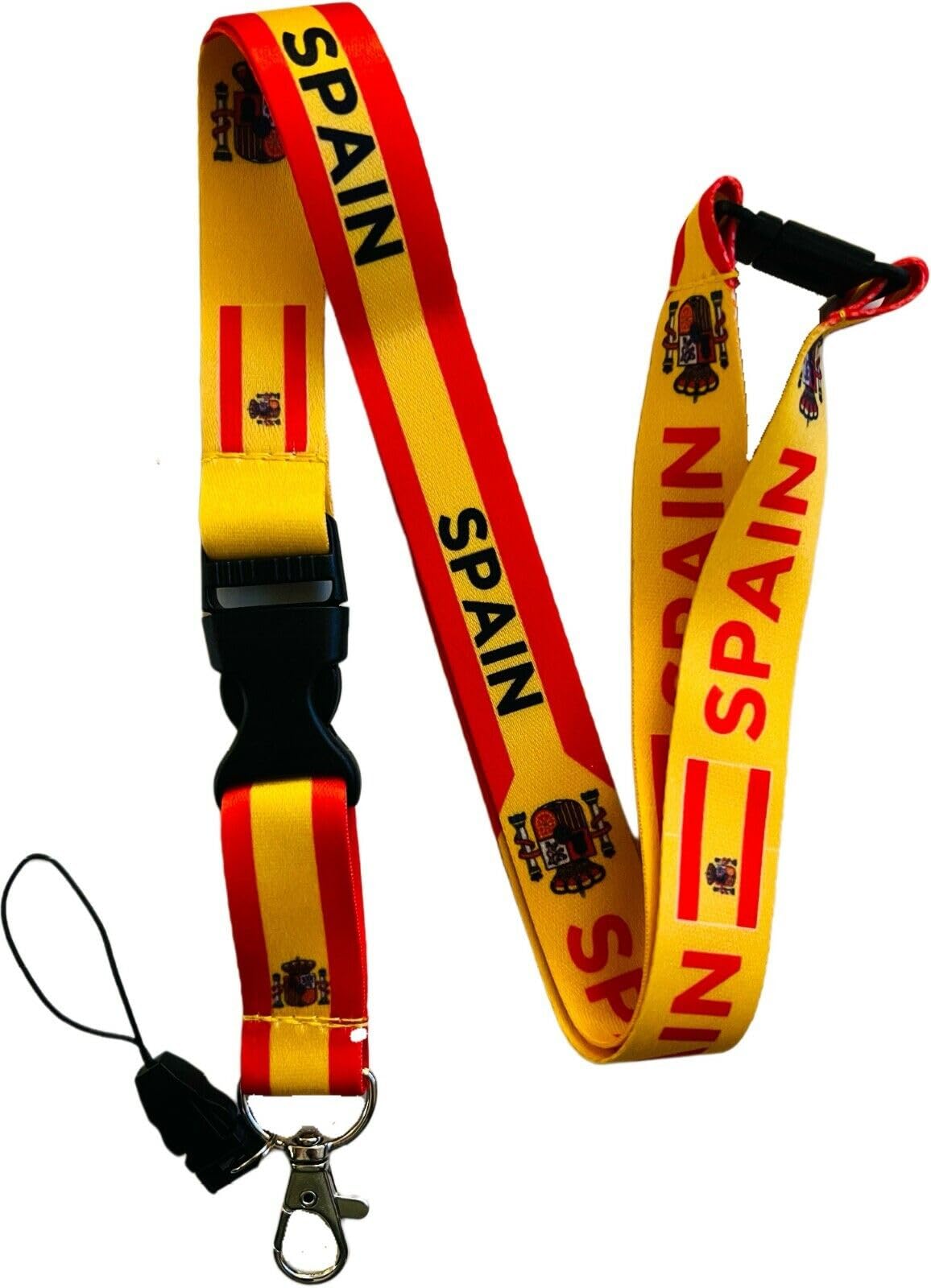 PAC Supplies Global European Country Lanyard/Badge Holder With Safety Breakaway & Detachable Clip (5, Spain) — image 1