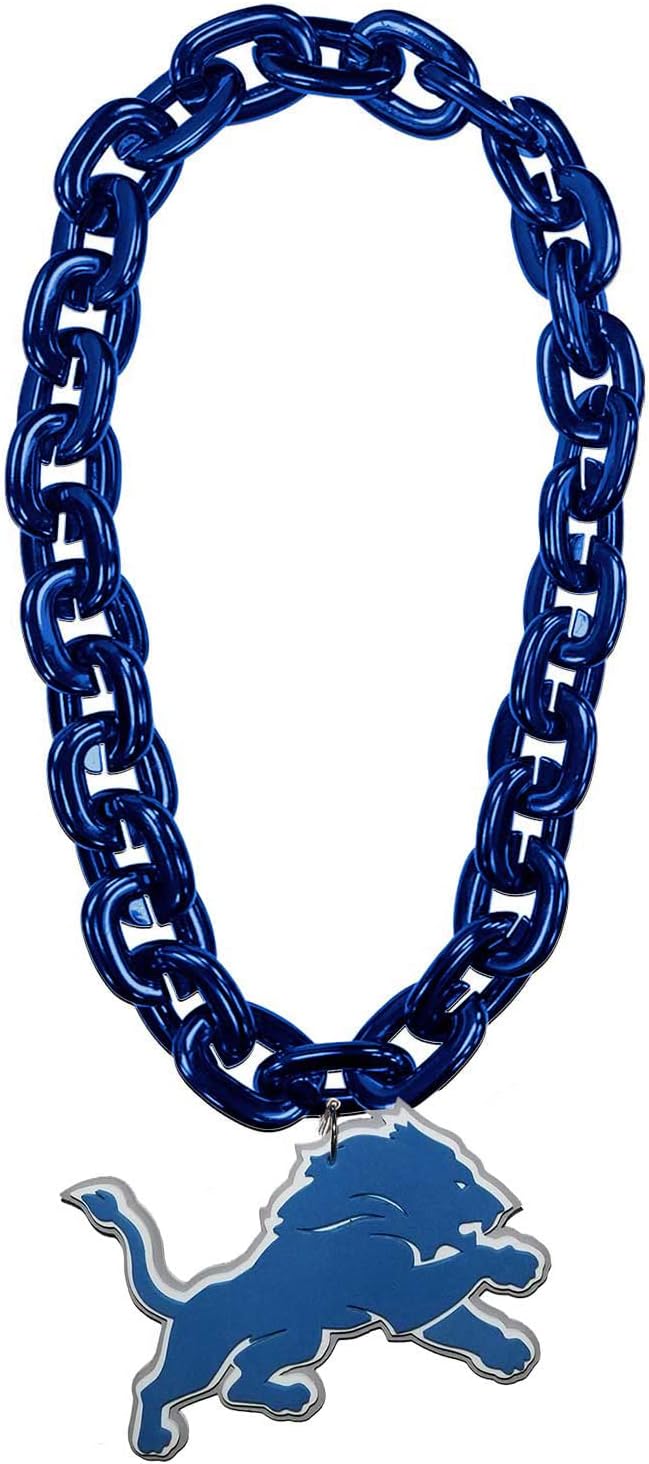 Aminco NFL Detroit Lions Team Fan Chain, Royal Blue