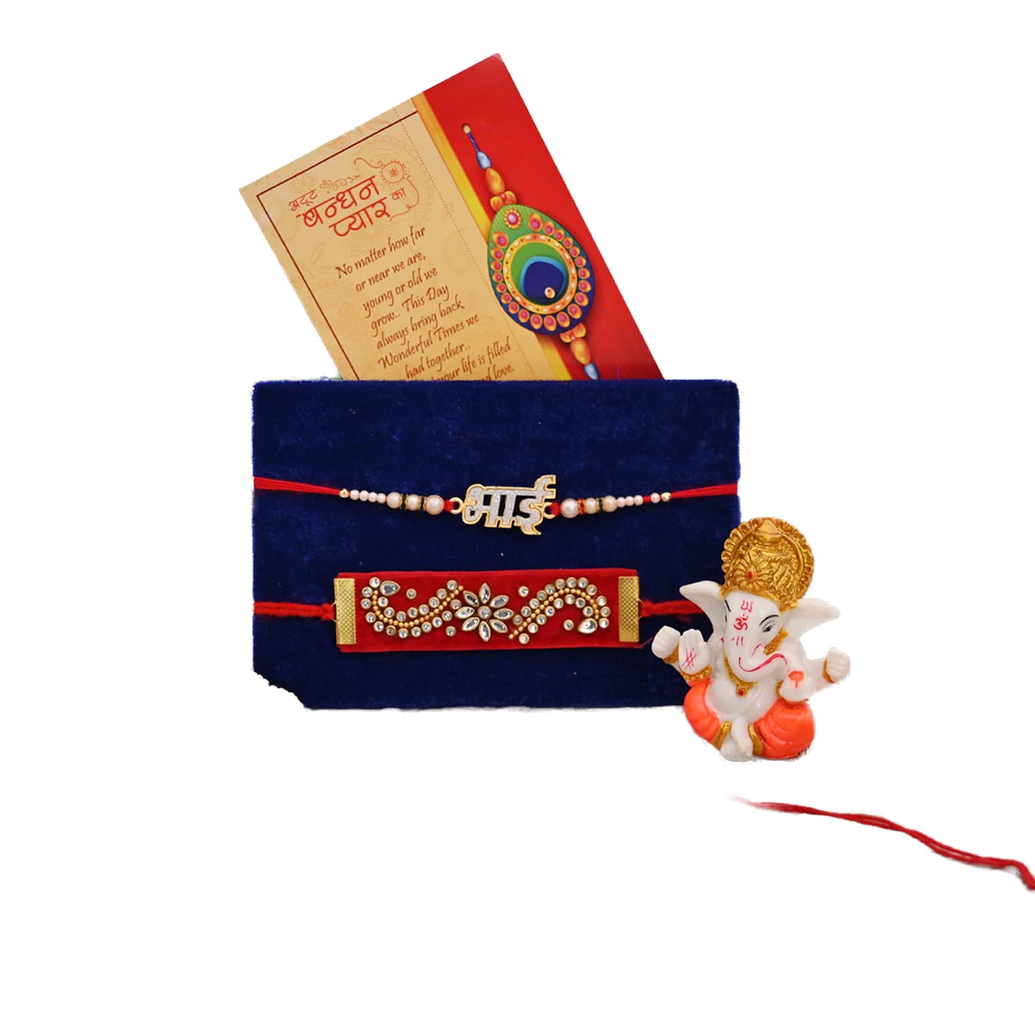 Rakhi Gift for Brother, 4 Rakhi Combo Set for Bhaiya Bhabhi Kids Boy - Rakhis for Rakshabandhan Hamper - Rakhi Gifts for Home Decor/Bhai Rakhi/Lumba Rakhi/Kundan Rakhi/Pearl Rakhi/, Greeting Card (B098MCCWMJ) Amazon Price History, Amazon Price Tracker