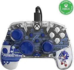 PDP REALMz Wired Xbox Controller Licensed for Series X|S, Xbox One, Windows 10/11 PC, LED Lighting Collectible Sonic Superstars, Programmable Buttons/Triggers, PC Control Hub App: Sonic Speed