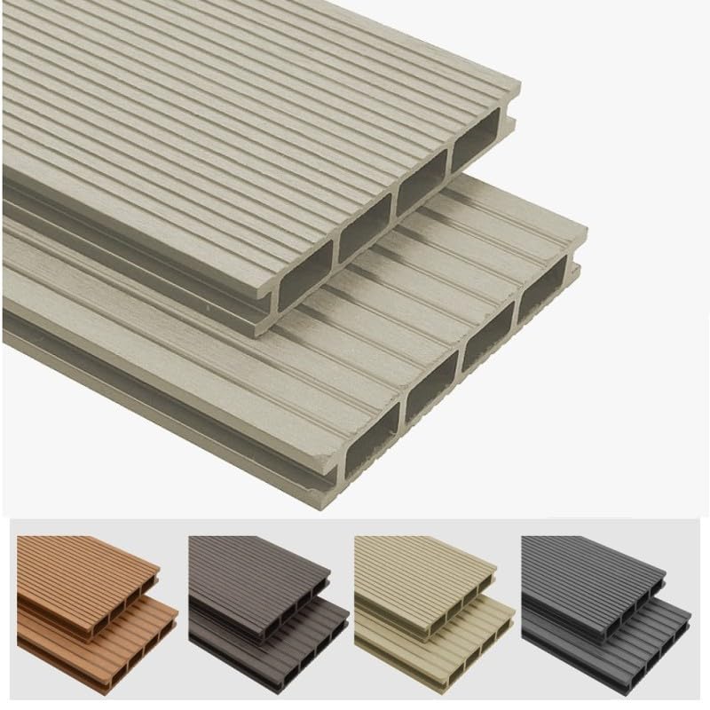 Listoni WPC legno composito resina per pavimentazione giardino pavimenti pavimento Colore CREMA