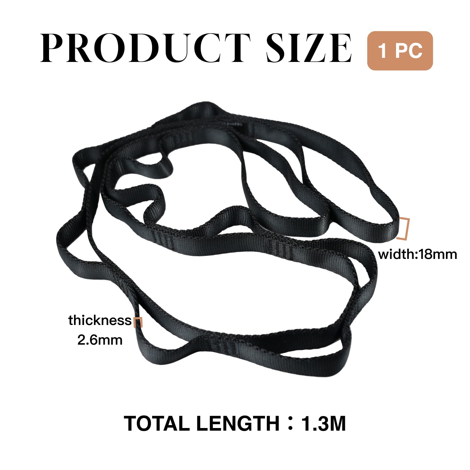 Daisy Chain Loop Straps – wytrzymała pętla do wspinaczki i Loop Straps Gym do pasa dipowego, pasa obciążeniowego, treningu siłowego, wspinaczki, jogi, pilatesu, ćwiczeń fitness, dodatkowego