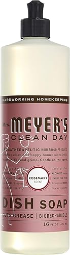 Miniatura 166 de Mrs. Meyer's Clean Day - Detergente líquido para platos, aroma a campanillas azules, fórmula biodegradable, paquete de 3 unidades, 16 fl oz