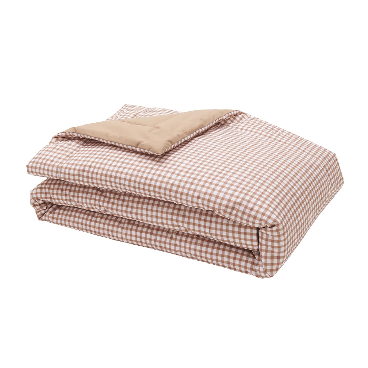 ESSIX Printed cotton percale, gingham, made in France, 130 x 200 cm