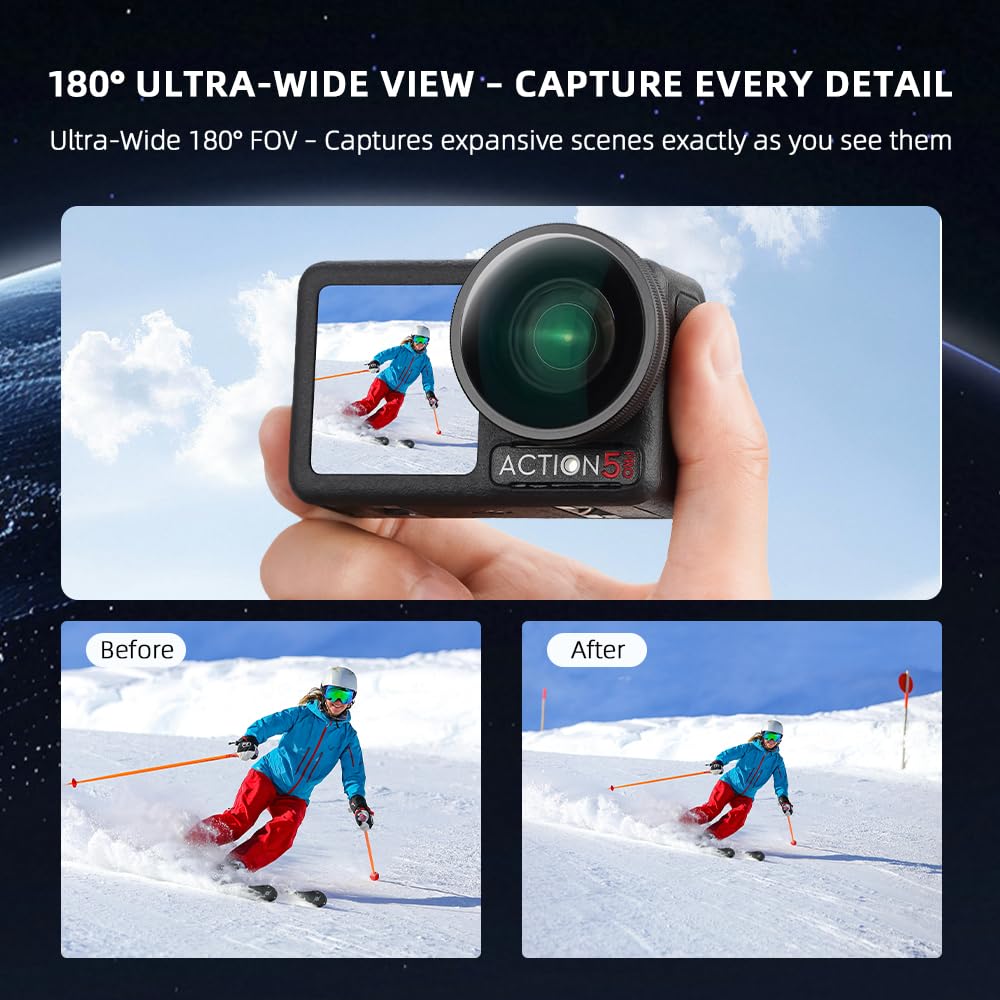 Wide Angle Lens per DJI Osmo Action 5 Pro - Ottimizzazione Visuale - Dettaglio