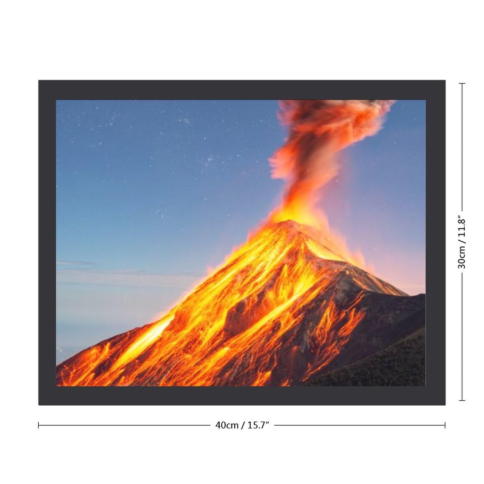 Amazon.co.jp: 巨大な火山の噴火 絵画 絵 魅惑的な色彩の風景