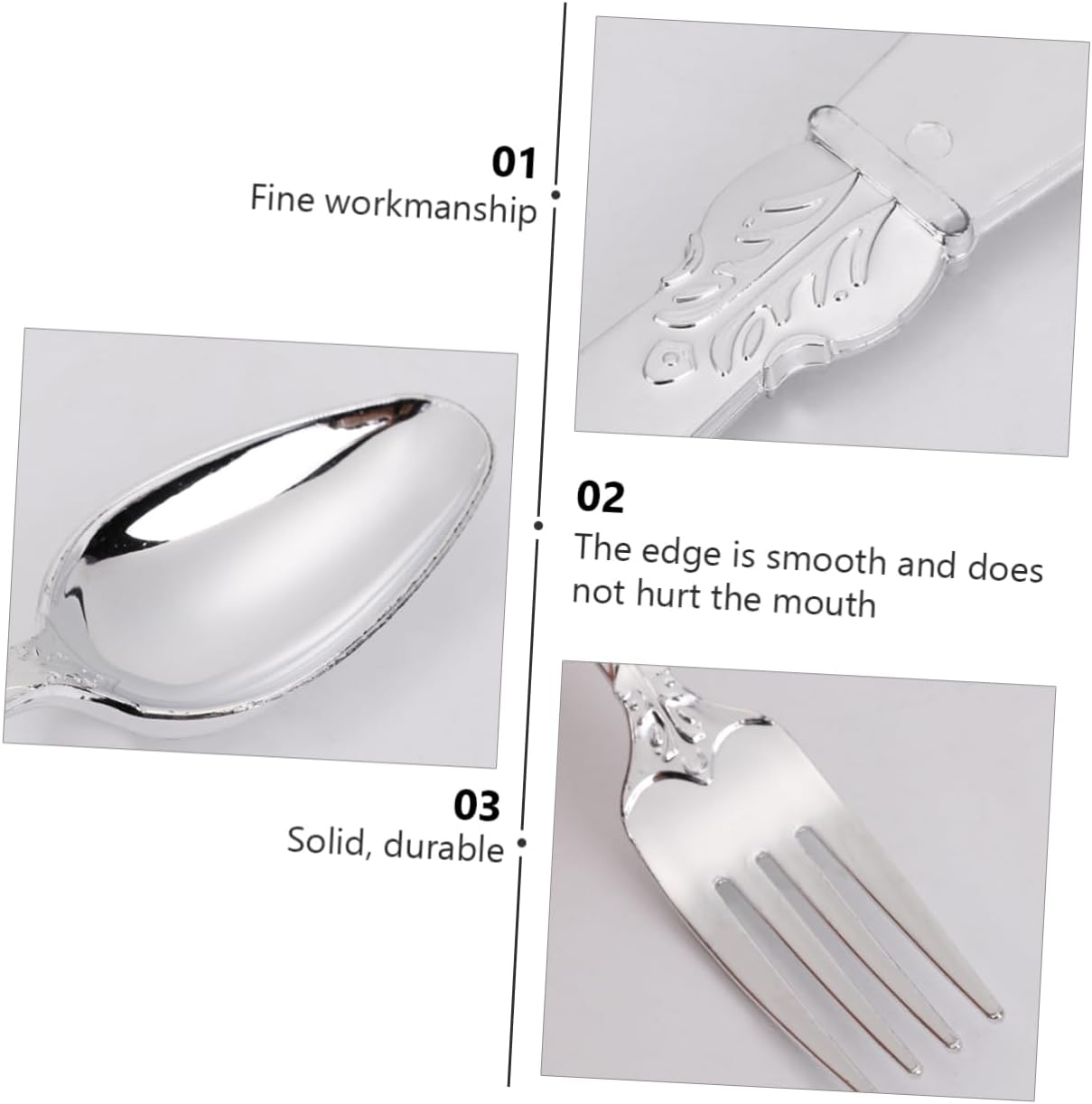 12pcs Elegant Silver Cutlery Knives Forks Spoons Practical and Stylish Utensils for Parties Weddings and Special Occasions