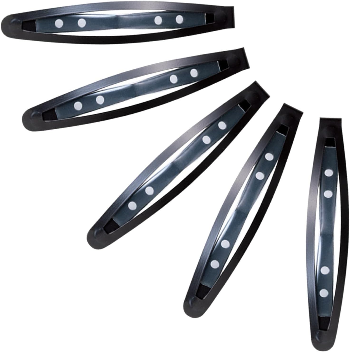 コモライフ すべり止め付きのパッチンピン 5個組 L 男女兼用 フォーマル カジュアル 問わず使用可能 シンプルなデザイン つなぎ目ないので挟まりにくい ヘアピン ピン留め 子供 黒 髪留め クリップ まとめ髪 前髪