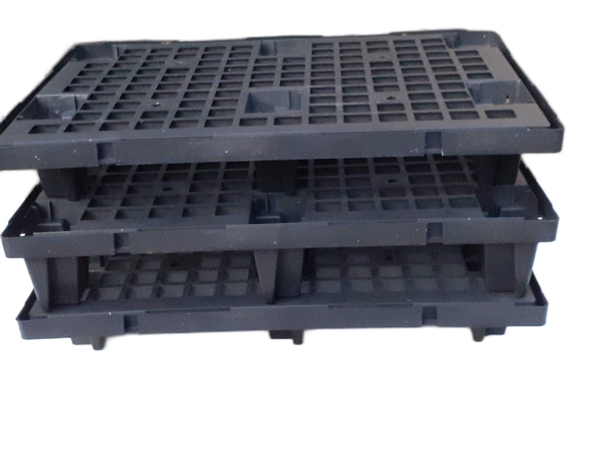 Colleoni.EU - Semi Pallet 1/2 Bancale in Polipropilene Ecologico (PP) - Bancale da Esterno e Interno Pedana Incastrabile e Inforcabile su 4 Lati Made in Italy 60x80 cm