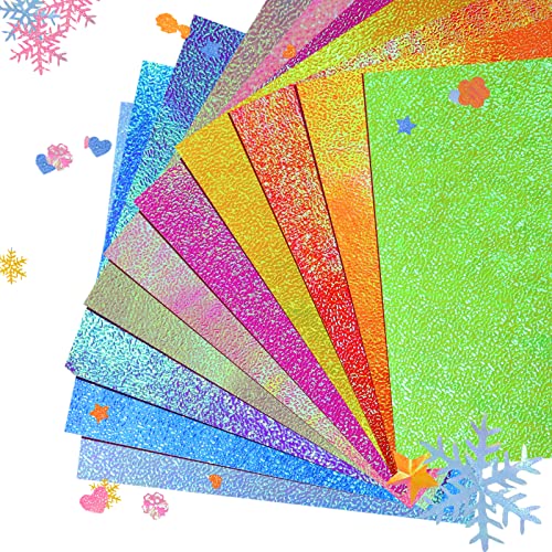 Origami Papier Glitzerpapier Glanzpapier zum Basteln - 150 Blatt Origami-Papier Bunt Farbige Quadratisches Faltpapier für DIY-Fertigkeiten (15x15cm, 10 Farben)