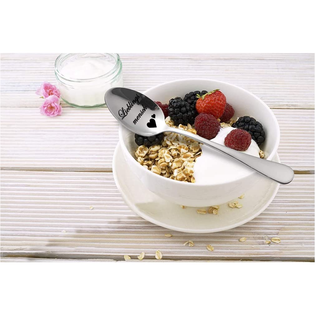 Cuillere Gravée Cuillères À Café Acier Inoxydable Cuillère Crème Glacée Soupe Couverts Ma Soeur Serial Killeuse