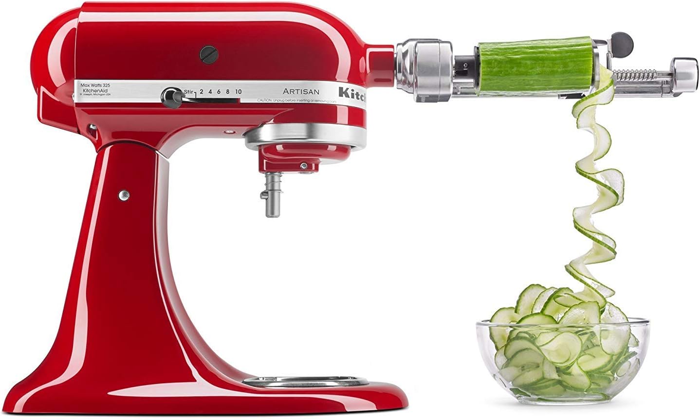 KitchenAid DRTVICE6 Combo Package Spiralizer KSM1APC Flex Edge Beater KFE5T Stand Mixer Attachment Recipe Book