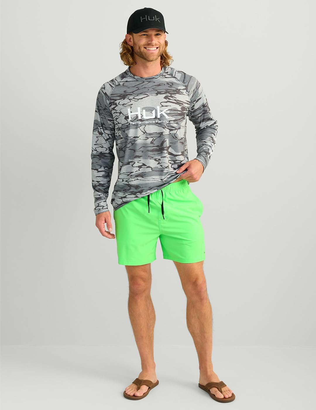 HUK Men's Standard Pursuit Volley, Quick-Dry Fishing Shorts, Summer Green - Image 4