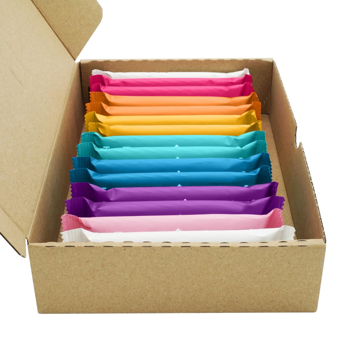 TZAMPAS® BIO Energieriegel · 15x40g Riegel in Rainbow Box · 8 Sorten Powerriegel im Probierset · Nachhaltige Sportriegel mit Superfoods für langfristige Energie · Vegan, Ohne Zucker (raffiniert)