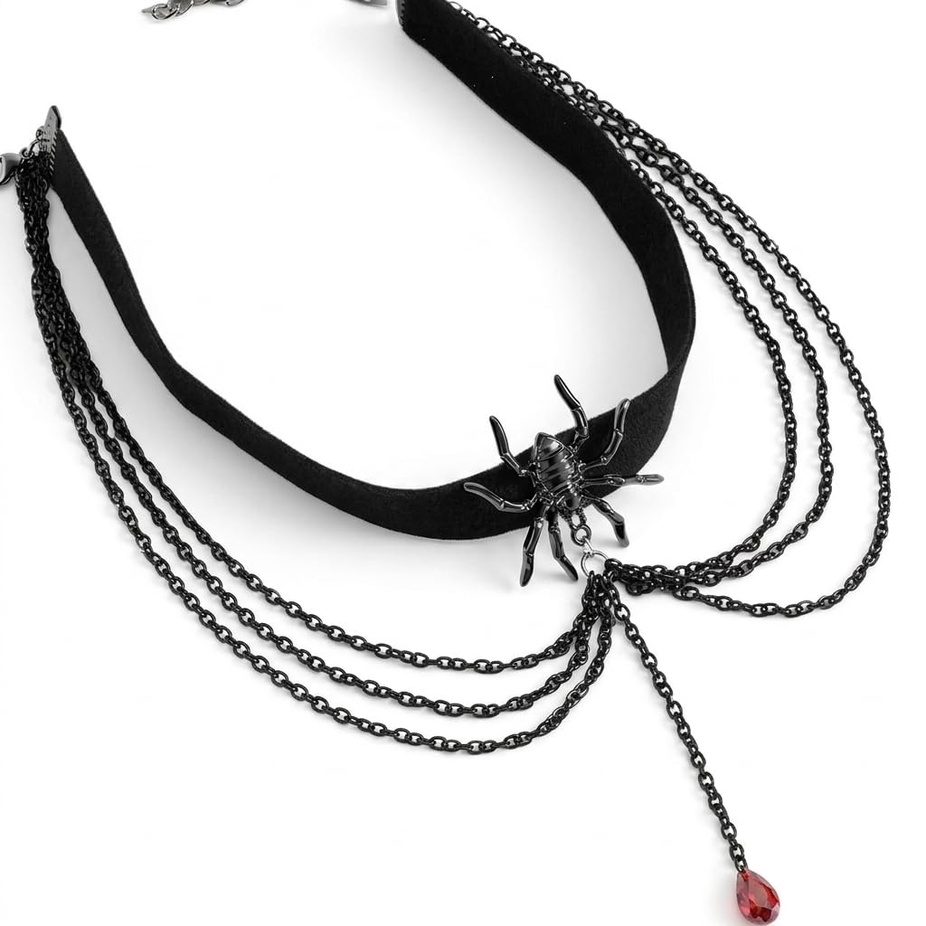 Anti Tarnish Spooky Pendant Necklace for Women | Stylish Locket Chain | Latest Fashion Jewellery Accessories for Girls | Minimal Jewelry | Gift for Diwali, Christmas, Marriage, Birthday-image-24